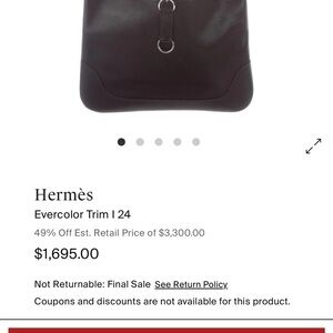 Hermès Black Leather Bag